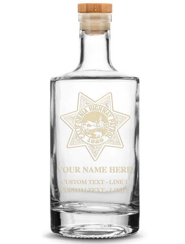 California Highway Patrol - Jersey Whiskey Decanter with Cork Stopper, 750mL