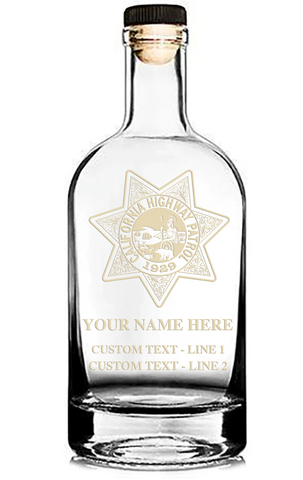 California Highway Patrol - Nordic Whiskey Decanter with Cork Stopper, 750mL